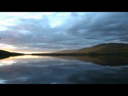 Видео обои - Закат на озере