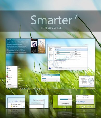 Smarter7 – приятная светлая тема для Windows 7
