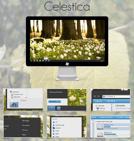 Celestica – оригинальная тема для Windows 7