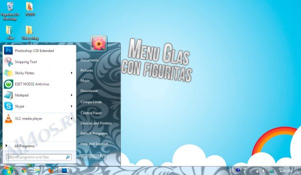 Glassie Space – воздушная тема для Windows 7