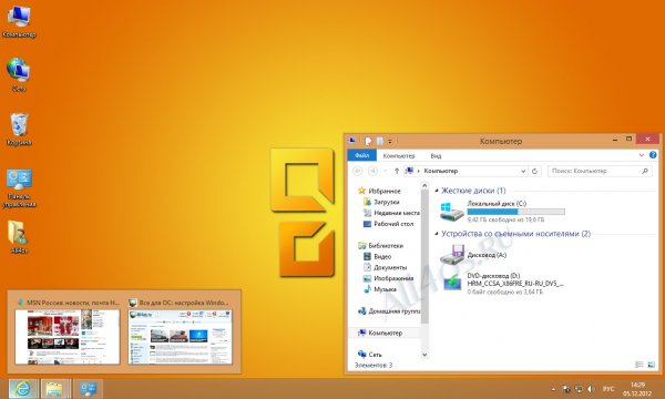 Office 2010 - офисная тема для Windows 8