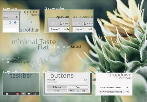 Minimal Taste Flat - минималистическая тема для Windows 7