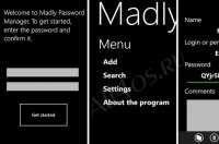 Madly password manager - менеджер паролей для Windows Phone