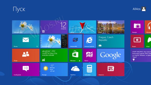 Открытие приложений Windows 8 в отдельном окне на рабочем столе