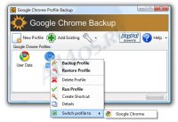 Google Chrome Backup - программа для резервного копирования Google Chrome