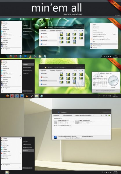 Mini'em all - минимализм в теме для Windows 7
