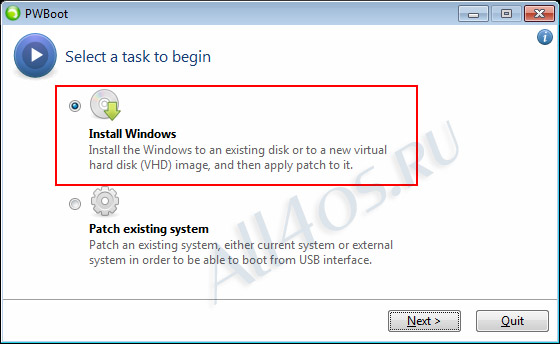Установка Windows 8 на флешку