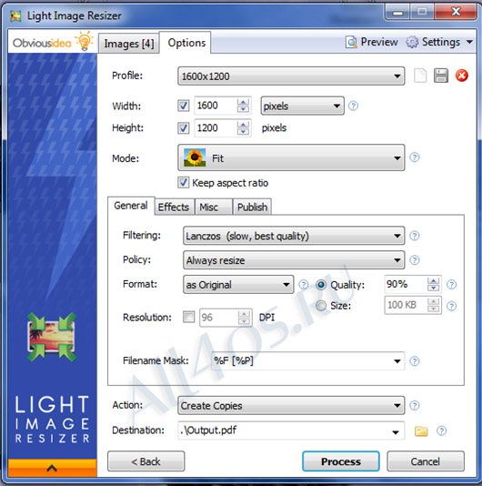 Light Image Resizer - программа для изменения размера изображений