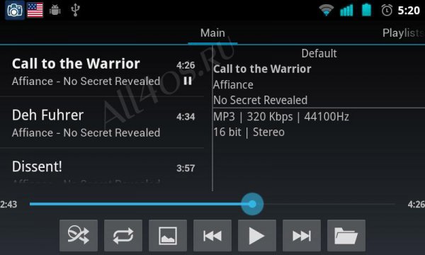 Лучшие бесплатные аудиоплееры для Android
