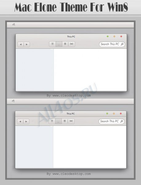 Mac Elone - тема оформления в стиле Mac OS X для Windows 8 / 8.1