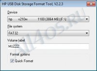 HP USB Disk Storage Format Tool – утилита для создания загрузочных флеш-дисков