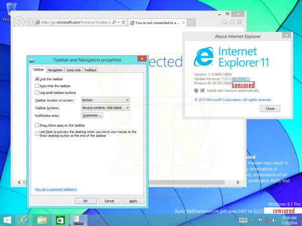 Первые скриншоты тестовой версии обновления Windows 8.1 – 2014