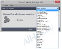 Hekasoft Backup & Restore - программа для создания резервных копий профилей браузеров