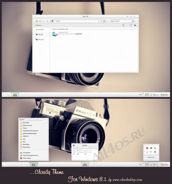 Cloudy Mac - объемная тема для Windows 8.1