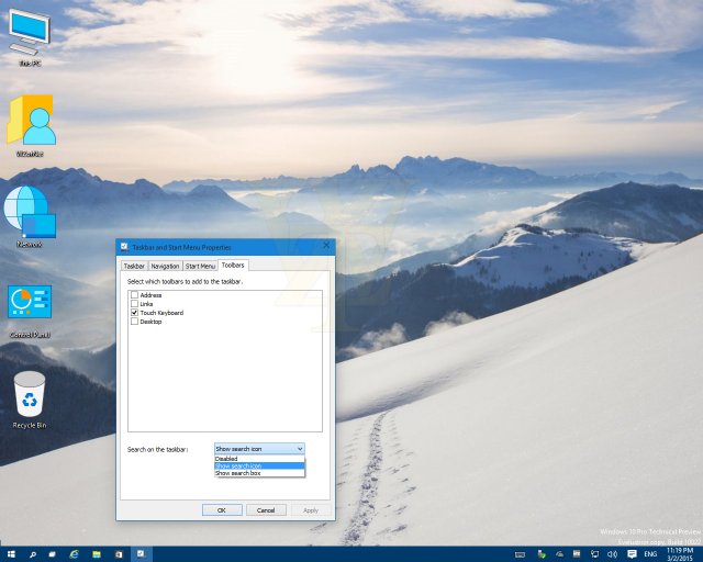 Свежие скриншоты сборки Windows 10 Pro TP Build 10022