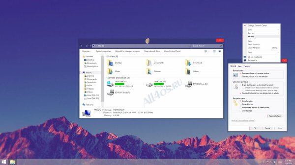 Clean - легкая прозрачная тема для Windows 8