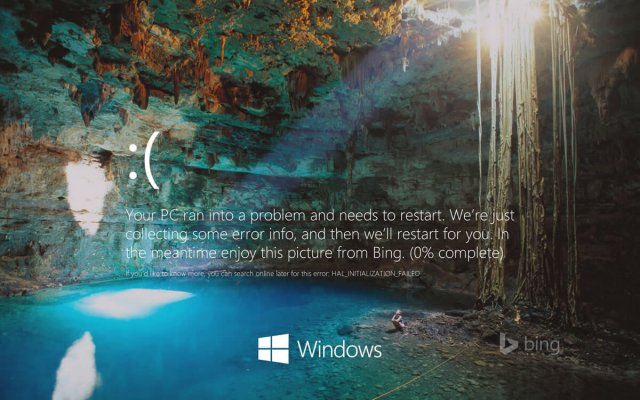 Красивый экран смерти (BSoD) для Windows 10