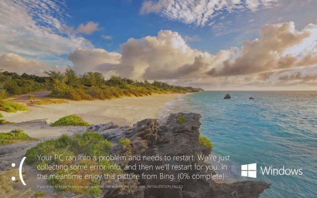 Красивый экран смерти (BSoD) для Windows 10