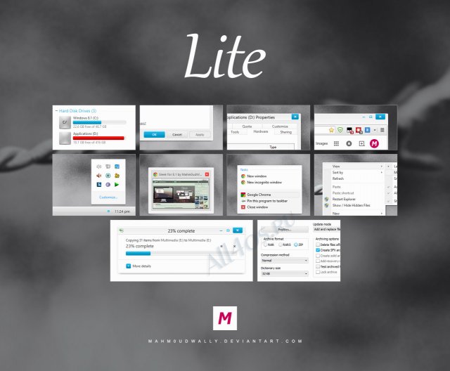 Lite - легкая и светлая тема для Windows 8.1