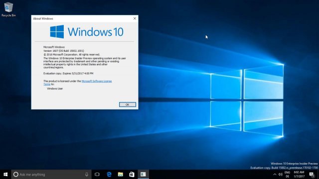 В сеть попала новая сборка Windows 10 Build 15002 (видео обзор)