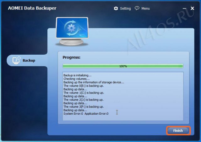 AOMEI Backupper – программа для резервного копирования файлов