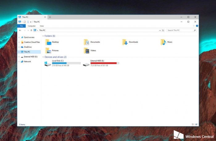 Microsoft добавит вкладки в проводнике Windows 10