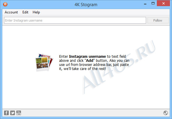 4K Stogram - программа для скачивания фото из Instagram