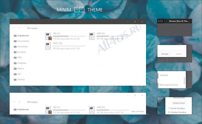 Minim VS - минималистичная темная тема для Windows 10