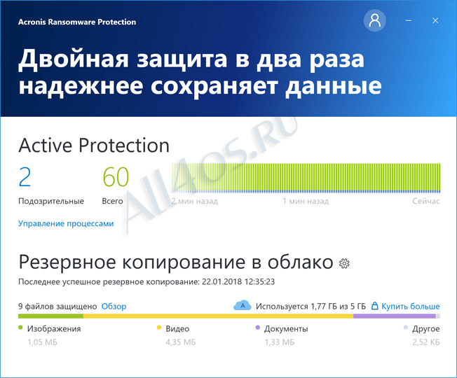 Acronis Ransomware Protection – защита от вирусов шифровальщиков